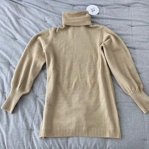 Princess Polly Beige Mini Sweater Dress Turtle Neck Size XS BNWT